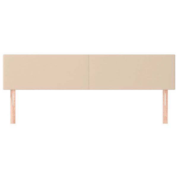 vidaXL Kopfteile 2 Stk. Cappuccino-Braun 100x5x78/88 cm Kunstleder