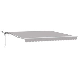 vidaXL Ausziehbare Markise Hellgrau 400 x 350 cm Polyester