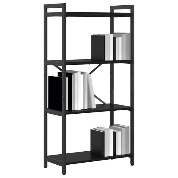 vidaXL B&uuml;cherregal Schwarz Eichen-Optik 40 x 30 x 85 cm Holzwerkstoff