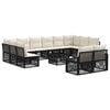 vidaXL Gartensofa-set 13 stk. Schwarz Poly-Rattan