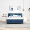 vidaXL Boxspringbett mit Matratze mit Kopfteil Blau 140 x 190 cm Stoff