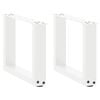 vidaXL Couchtischbeine U-Form 2 Stk. Wei&szlig; 40x(30-31) cm Stahl