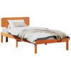 vidaXL Bettrahmen Wachsbraun 90 x 190 cm Massives Kiefernholz