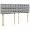 vidaXL Boxspringbett mit Matratze Hellgrau 140x190 cm Stoff
