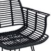 vidaXL Esszimmerstuhl 2 pcs Schwarz 44 x 44 x 74 cm Rattan und Eisen