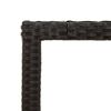 vidaXL Gartentisch mit Akazienholz-Platte Schwarz Poly Rattan
