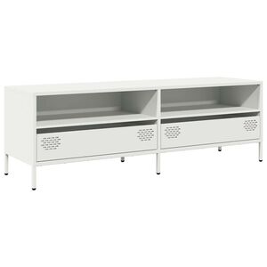 vidaXL TV-Schrank Wei&szlig; 135x39x43,5 cm Kaltgewalzter Stahl