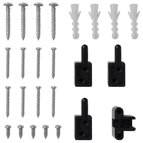 vidaXL Schwenk-Insektenscreen Anthrazit und Schwarz 100 x 215 cm