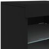 vidaXL Sideboard mit LED-Leuchten Schwarz 283x37x67 cm