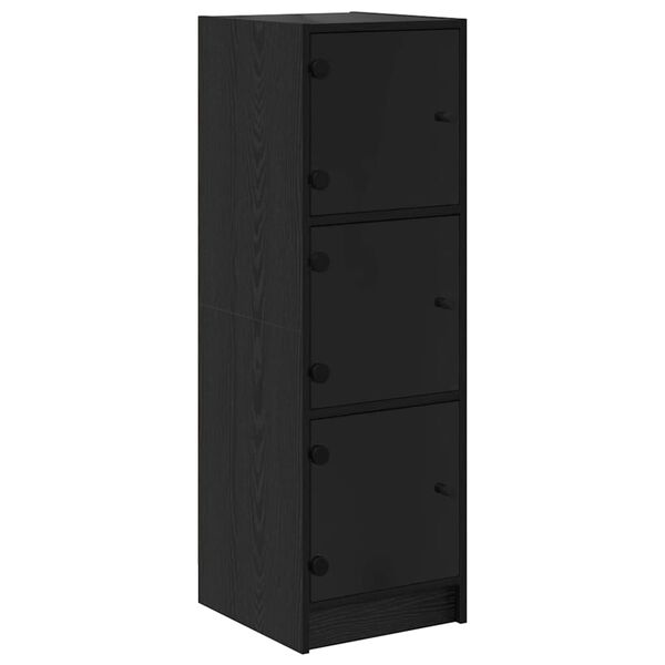vidaXL Highboard Schwarz Eichen-Optik 35 x 37 x 109 cm Holzwerkstoff