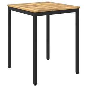 vidaXL Gartentisch Wei&szlig; und Schwarz 60 x 60,5 x 75 cm