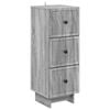 vidaXL Schubladenschrank Graues Sonoma 33 x 34,5 x 90 cm Holzwerkstoff