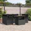 vidaXL Garten-Sofa-Set mit Speicher 7 pcs Schwarz Poly Rattan