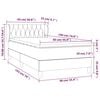 vidaXL Boxspringbett mit Matratze Dunkelbraun 90x190 cm Stoff