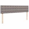 vidaXL Ottoman-Bett mit Matratzen Taupe 180x200 cm Stoff