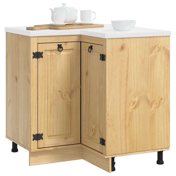 vidaXL Schrank SKI Honigbraun 60 x 32 x 40 cm Massives Kiefernholz