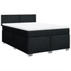 vidaXL Boxspringbett mit Matratze Schwarz 140x190 cm Stoff
