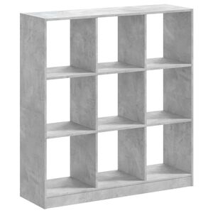 vidaXL B&uuml;cherregal Betongrau 102x32x108 cm Holzwerkstoff
