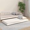 vidaXL Massivholzbett ohne Matratze Wei&szlig; 90x190 cm Kiefernholz