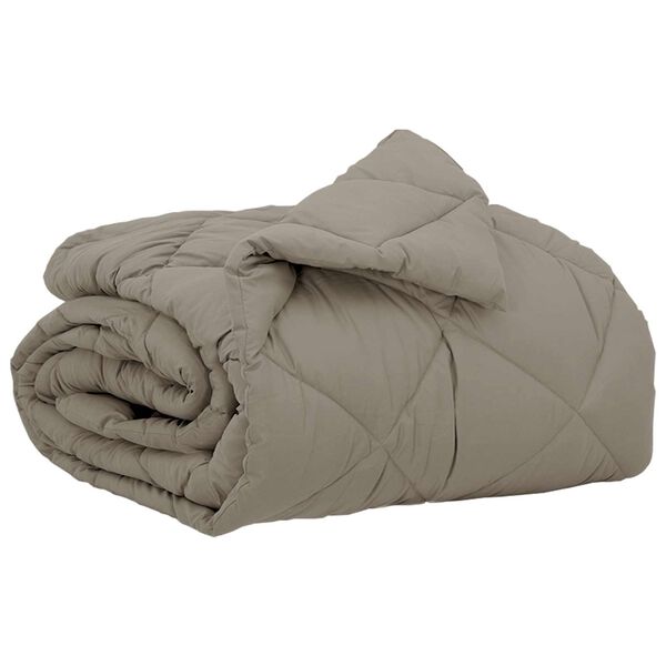 vidaXL Ganzjahresbettdecke Hellgrau 220 x 140 cm Mikrofaser