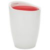 vidaXL Hocker mit Stauraum Wei&szlig; und Rot Kunstleder
