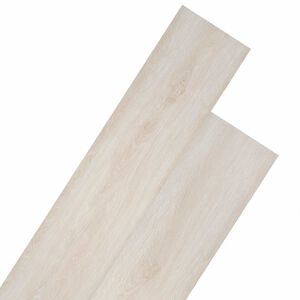 vidaXL Bodenplanken Eiche klassisch wei&szlig; 5,26 m&sup2; 18 stk. PVC