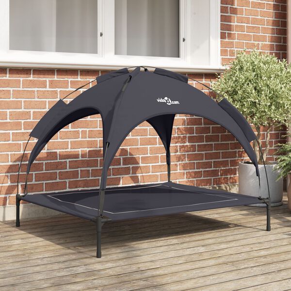 vidaXL Hundebett Schwarz 104 x 86 x 84,5 cm Stahl