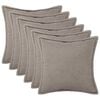 vidaXL Kissenbezug 6 pcs HOUTEN Hellgrau 30 x 30 cm Boucl&eacute;