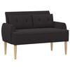 vidaXL Zweisitzer mit Knopfheftung Schwarz 117 x 67 x 77 cm Boucl&eacute;