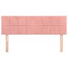 vidaXL Kopfteile 2 Stk. Rosa 72x5x78/88 cm Samt