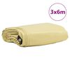 vidaXL Plane 650g / m&sup2; Beige 3 x 6 m Canvas mit PVC-Beschichtung