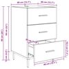vidaXL Nachttisch mit Schubladen Altholz 40 x 40 x 66 cm Holzwerkstoff