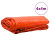 vidaXL Plane 650g / m&sup2; Orange 4 x 4 m Canvas mit PVC-Beschichtung