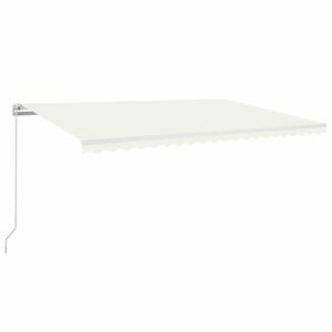 vidaXL Markise Manuell Einziehbar mit LED 500x300 cm Creme