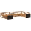 vidaXL Outdoor-Sofagarnitur 9 pcs Natur Massivholz Akazie