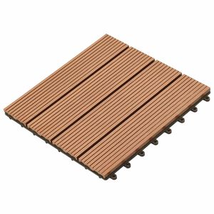 vidaXL Terrassenfliese 11 pcs Braun 30 x 30 cm WPC