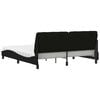 vidaXL Bett mit Matratze Schwarz 180x200 cm Stoff