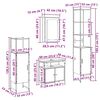 vidaXL Badezimmerm&ouml;bel-Set mit Regal 4 pcs Sonoma-Eiche Holzwerkstoff