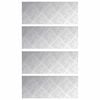 vidaXL Treppe Tritt Rechtwinklig 4 pcs Silber 50 x 20 cm Aluminium