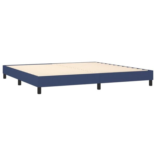vidaXL Boxspringbettgestell Blau 200x200 cm Stoff