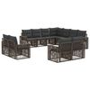 vidaXL Gartensofa-set 11 pcs Grau und Dunkelgrau Poly-Rattan