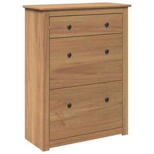 vidaXL Schuhschrank PANAMA 80x35x105 cm Massivholz Kiefer