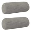vidaXL Kissenbezug 2 pcs HEERLEN Hellgrau &Oslash; 15 x 40 cm Cord