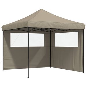 vidaXL Party-Zelt 292 x 292 x 315 cm Taupe Oxford-Stoff