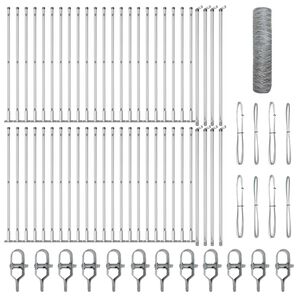 vidaXL Zaunpfosten Silber