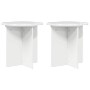vidaXL Pflanzenst&auml;nder 2 pcs Hochglanz Wei&szlig; 40 x 40 x 40 cm