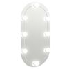 vidaXL Spiegel mit LED-Leuchten 80x40 cm Glas Oval