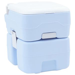 vidaXL Camping-Toilette Helles Blau und Wei&szlig; 41,5 x 36,5 x 42 cm