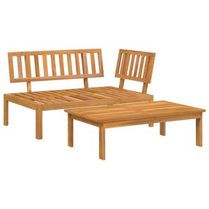 vidaXL 2-tlg. Garten-Sofagarnitur aus Paletten Massivholz Akazie