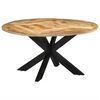 vidaXL Esstisch &Oslash;150x76 cm Massives Raues Mangoholz